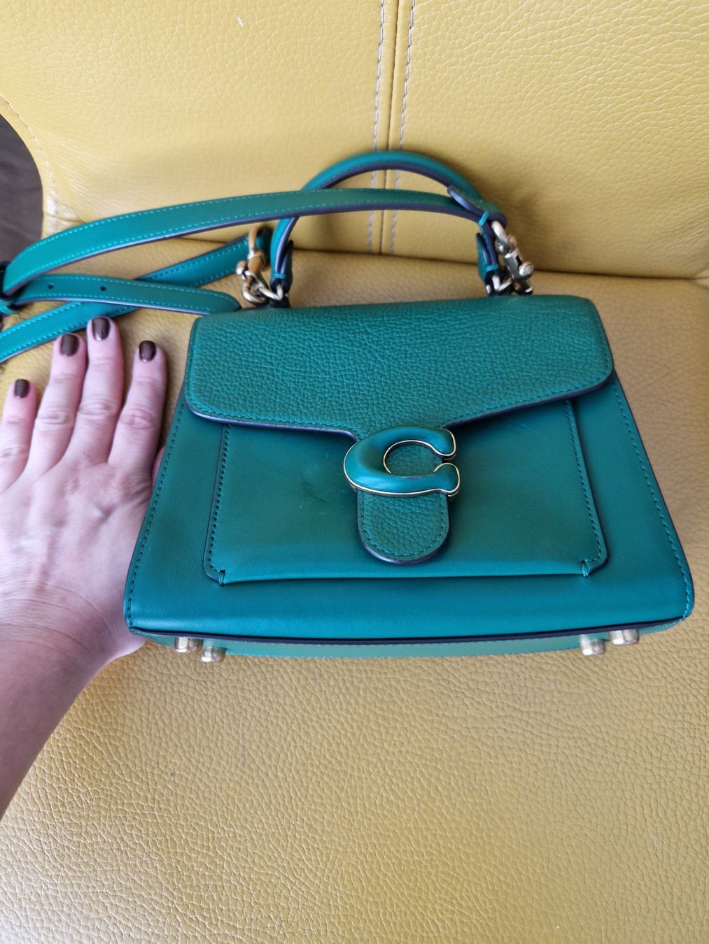 Coach Taschen für Damen: Original Coach Handtasche, grün, top handle – Gebraucht aus Erlinsbach SO von ULIKH
