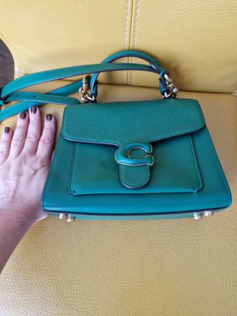 Original Coach Handtasche, grün, top handle