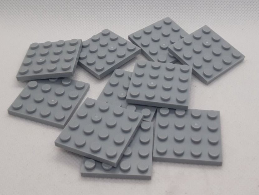 Lego Giocattoli: Lego 10 Stk. Plate 4x4 "medium stone grey" – Nuovo (secondo la descrizione) da Inwil venduto da Dokyiioto 1