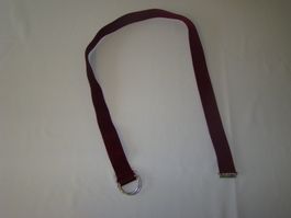 Flechtgürtel bordeaux mit D-Schnalle Länge 95cm