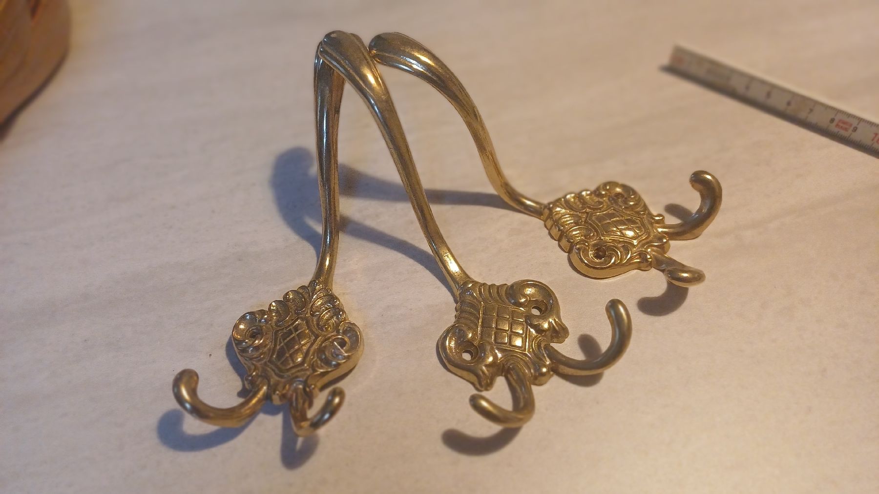Porte manteau: 3 Wandhaken aus Messing  – D'occasion à Flawil par Naphtali 3