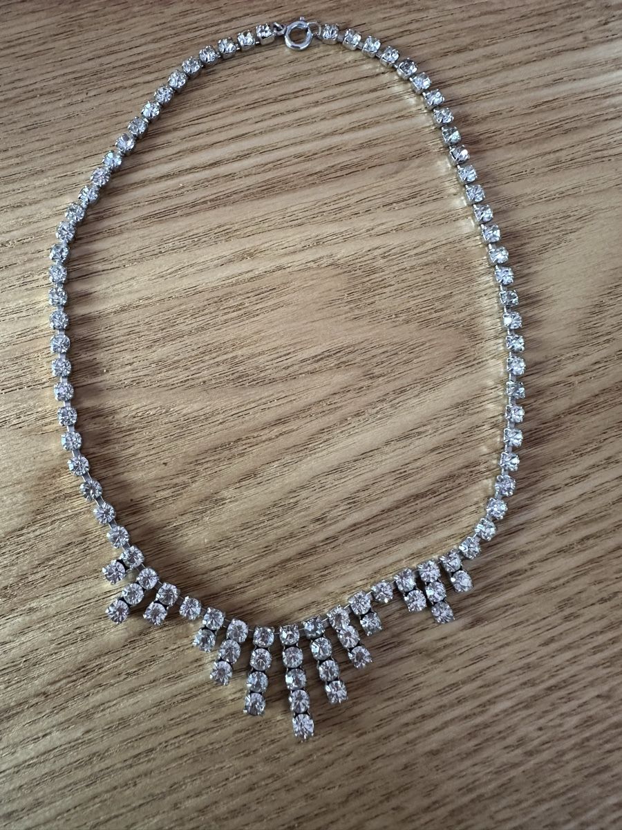 Catenine: Vintage Strass Colier 38 cm – Usato da Herbriggen venduto da Sehrazade