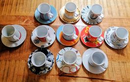 11 Espressotassen Möbel Pfister aus Porzellan