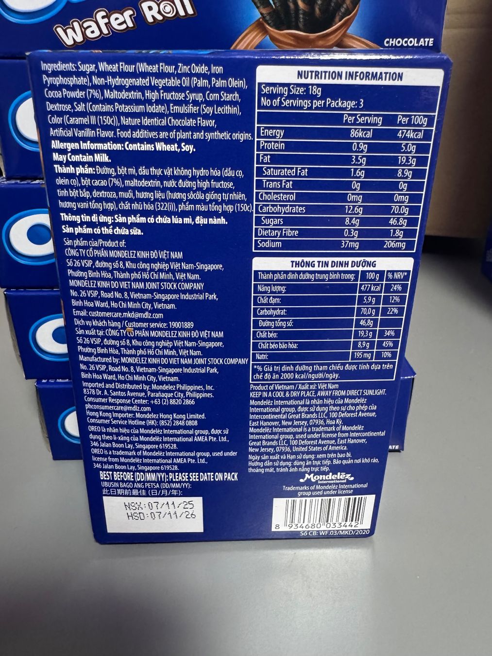 Cibi & Specialità: 18x Oreo Wafer Roll Schoko & Vanille – Nuovo e nell'imballaggio originale da Zunzgen venduto da noa_wd92 2