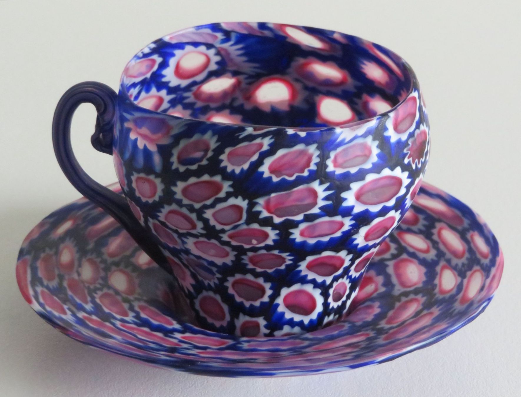 Tazze: MURANO Tasse mit Untertasse "Millefiori" – Usato da Oberriet SG venduto da ganesh435 5