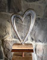Deko Herz Gr. aus Holz und Aluminium/NEU/OVP