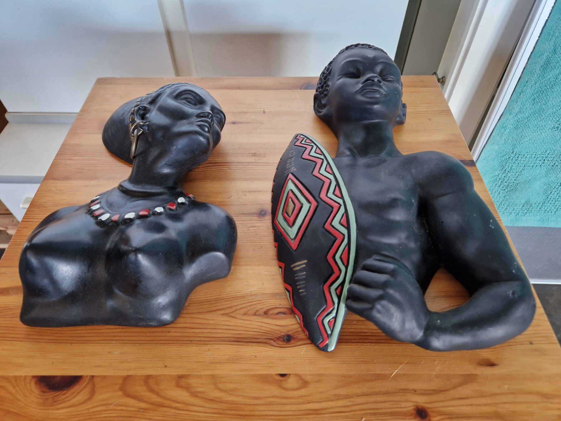 Statuette: 2 afrikanische Gipsfiguren – Usato da Wädenswil venduto da tome70 2