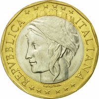 1000 Lire Italien 1997 / Seltene FEHLPRÄGUNG (Falsche Karte)