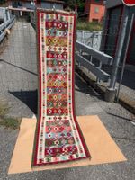 Qasqai Kilim 300x77cm Teppich handgemacht sauber