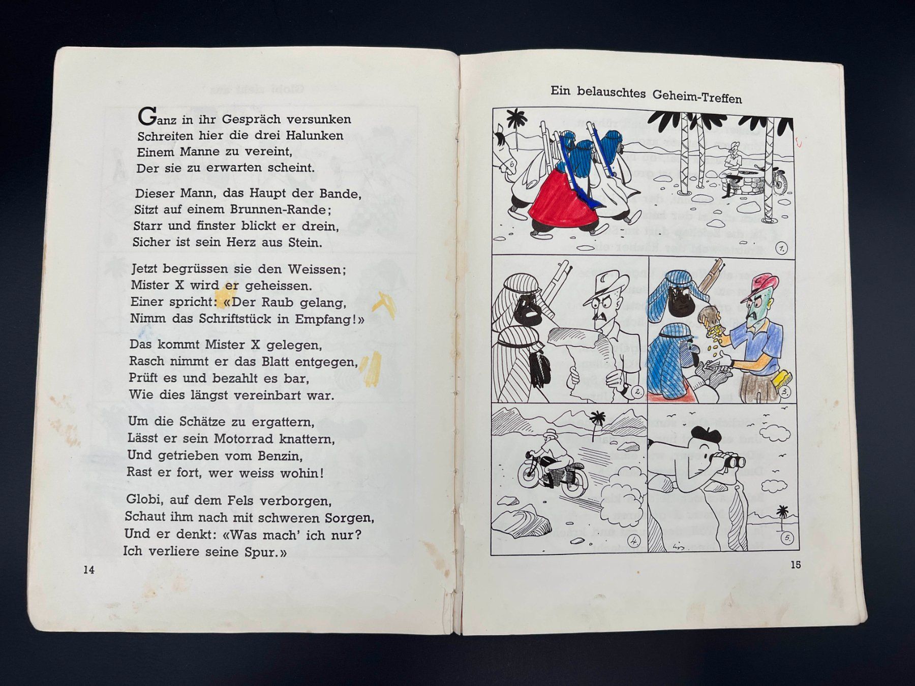 Bücher: Globis Kampf um die Schatzinsel, 1956 – Gebraucht aus Häusernmoos von Eselsohren 2