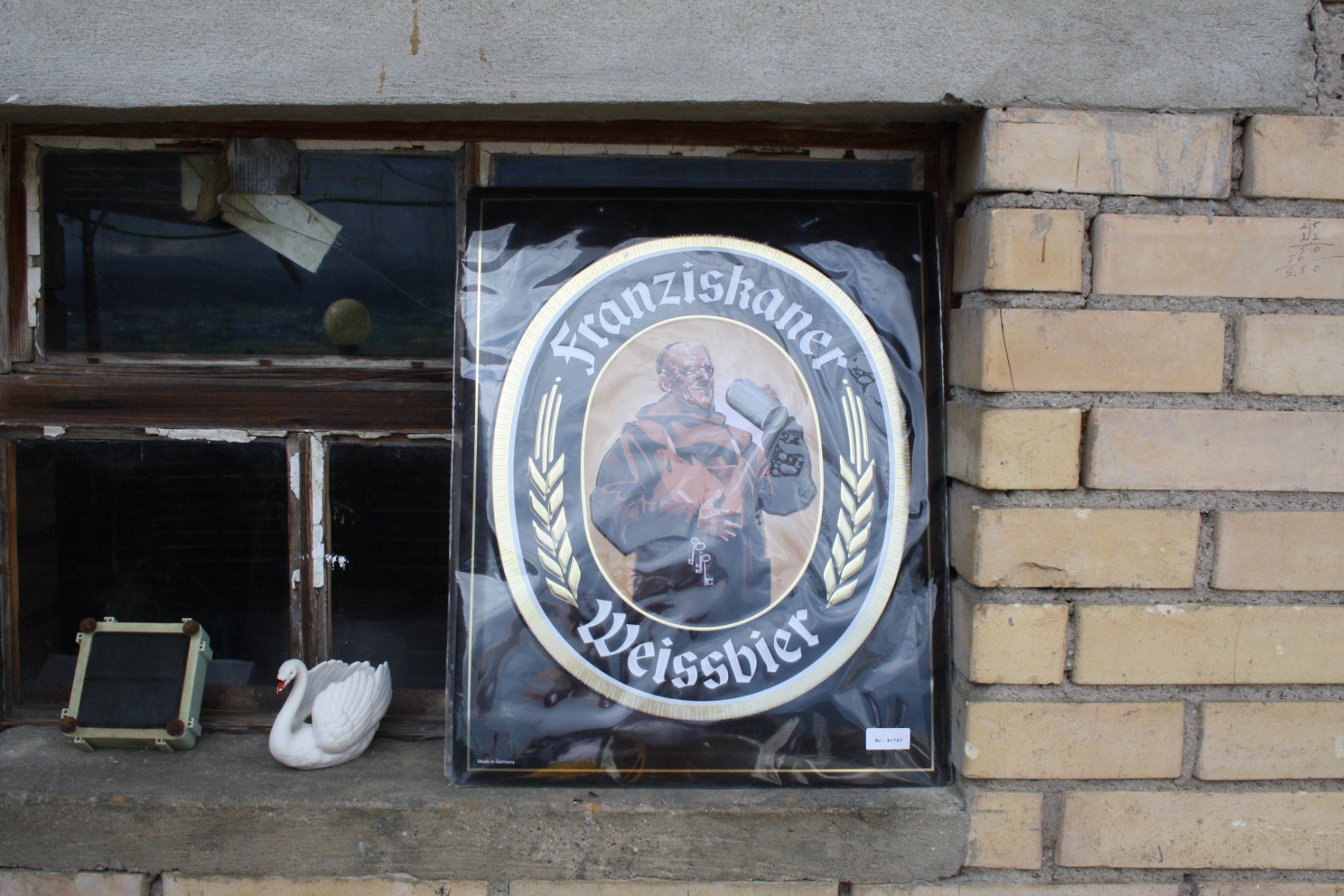Insegne: FRANZISKANER WEISSBIER BLECH SCHILD – Usato da Wauwil venduto da Pneuedy 1