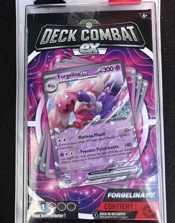 Deck Combat Forgelina-ex JCC Pokémon - Deck 60 Cartes Prêt à Jouer Avec Accessoires Complets