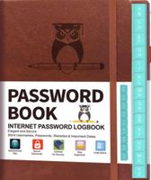 Passwort buch, Notizbuch, braun