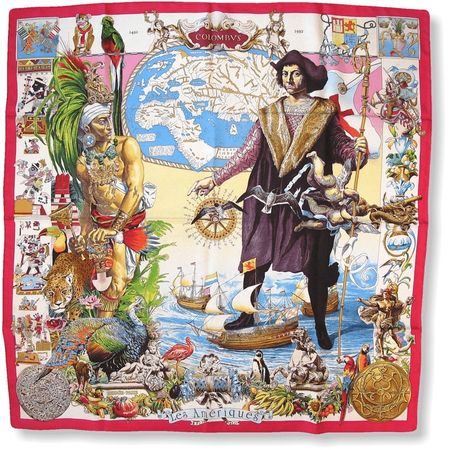 Hermès carré Rare scarf - Les Amériques - Kermit Olivier