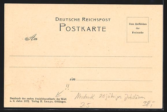 Cartoline postali: Neudruck der ersten Ansichtspostkarten d – Usato da Berlin venduto da bartko-reher 1