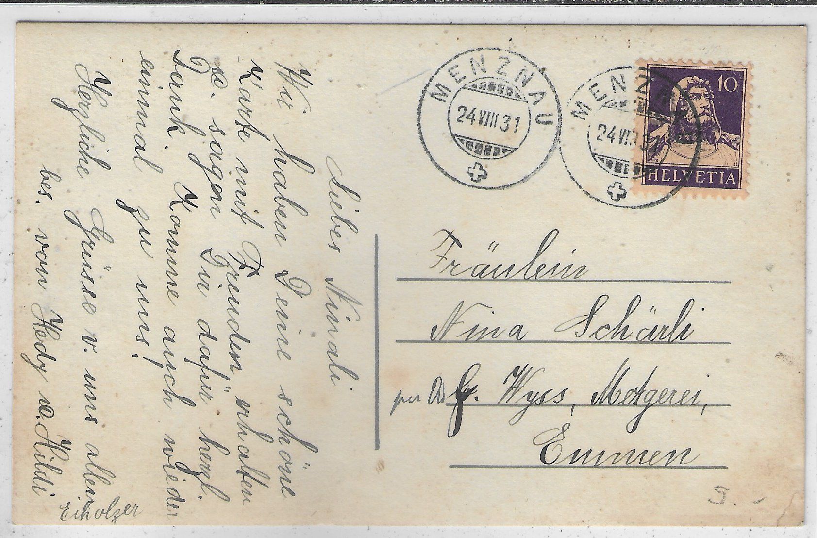 Cartoline postali: Menznau - Generalansicht – Usato da Ettingen venduto da Kartenplanet 1
