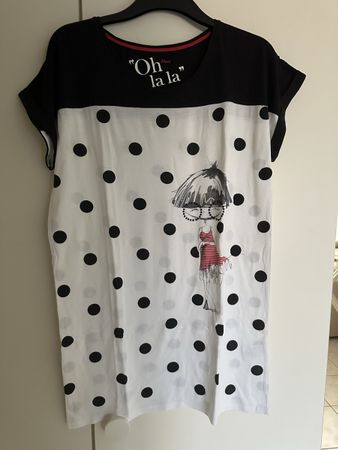Cute Polka Dot T-Shirt "Oh la la" - Size M - Summer Style ☀️