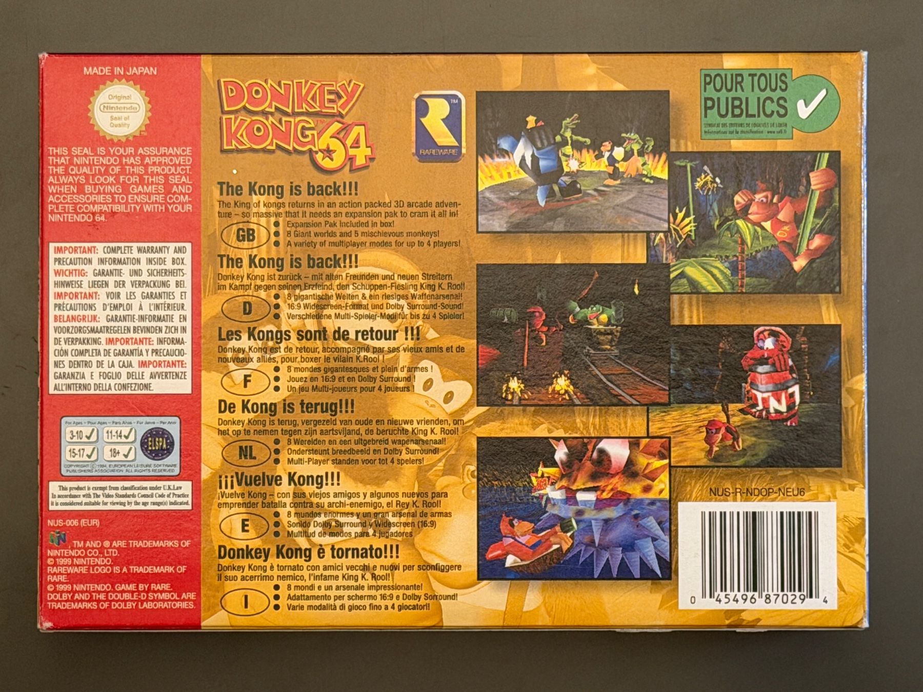 Nintendo Giochi: Donkey Kong 64 - inkl. Originalverpackung – Usato da Zürich venduto da Master202 7
