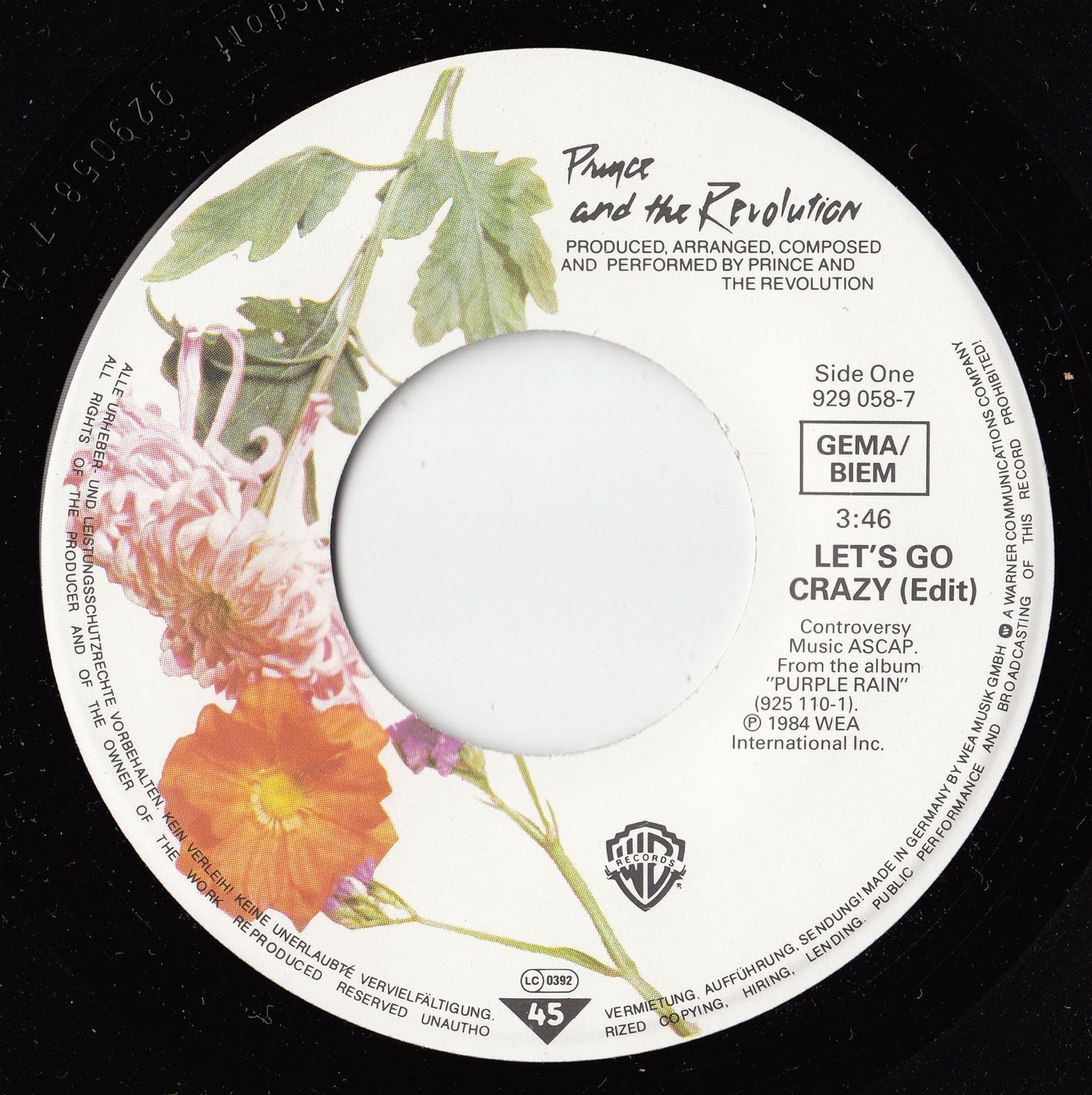 Schallplatten: Prince Vinyl Single von 1984 – Gebraucht aus Volketswil von Abcrecords 2