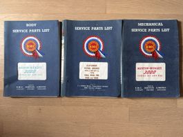 Original Ersatzteillisten Austin-Healey 3000 BMC 3 Stk