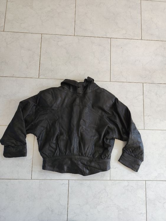 Giacche: Coole Vintage-Lederjacke in Schwarz - Zeitloser Style – Usato da Mumpf venduto da Cresli01 1