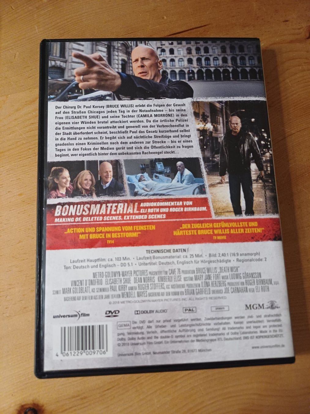 Tutti i DVDs: Death Wish (2017; Bruce Willis) – Usato da Jona venduto da Rreto71 1