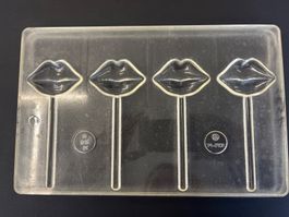 Polycarbonat Schokoladenform Lolli Lippen