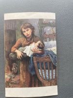 farbige Ansichtskarte „Jeune fille au berceau“