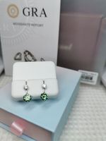 Boucles d'oreille argent avec moissanites 2 ct certifié GRA