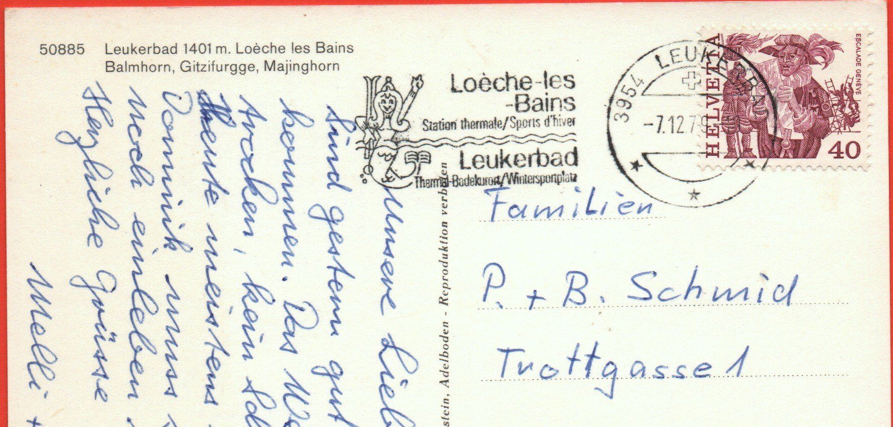 Ansichtskarten: LEUKERBAD Loèche les Bains – Gebraucht aus Jona von philajona 1