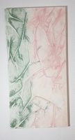 Unikat Acryl-Bild auf Leinwand in Rosa-Grün
