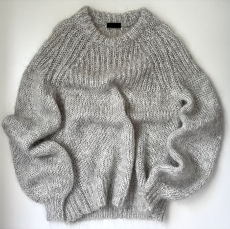 2nd Day fluffy mohair mix crew oversized jumper