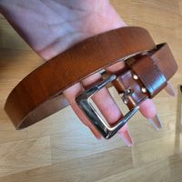 Vintage Herren-Echtledergürtel Braun – 110 cm