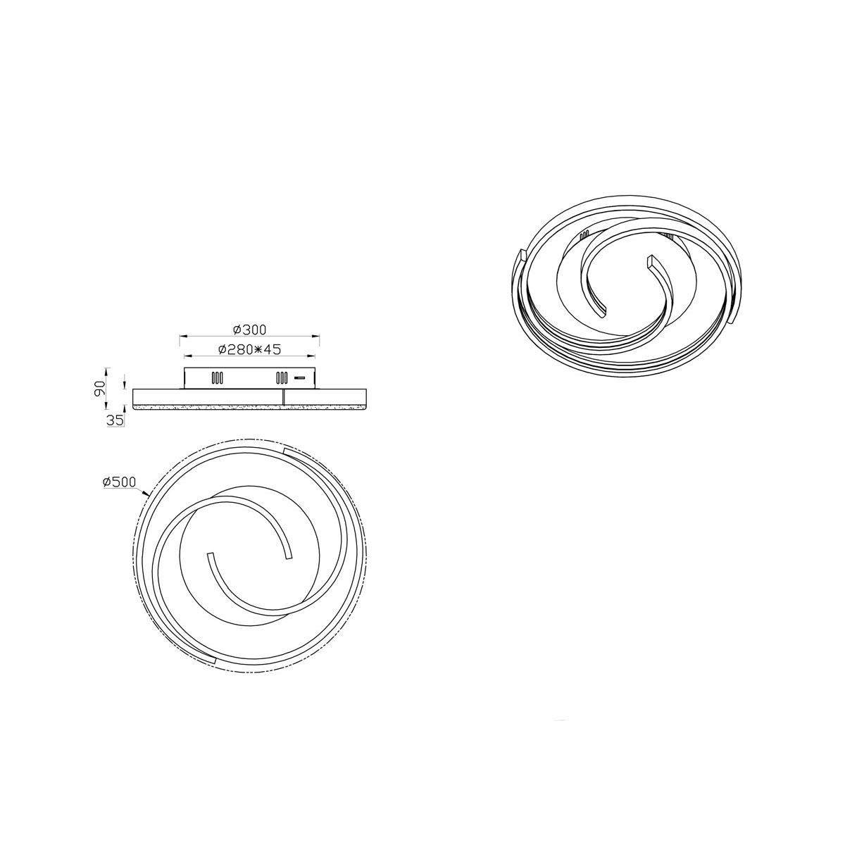 Lampadari & plafoniere: LED Deckenleuchte, Dimmer, Rund – Nuovo (secondo la descrizione) da Kreuzlingen venduto da Smart-Light 8
