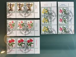 15 Briefmarken CH 1982 Pro Juventute Rosen Ersttagsstempel