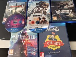 PS4 Spiele-Sammlung zu verkaufen – 7 Spiele