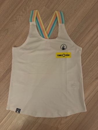 Damen Tennis Shirt von Quiet Please Gr. XS weiss