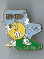 m & m's , Track & Field Olympia Pin