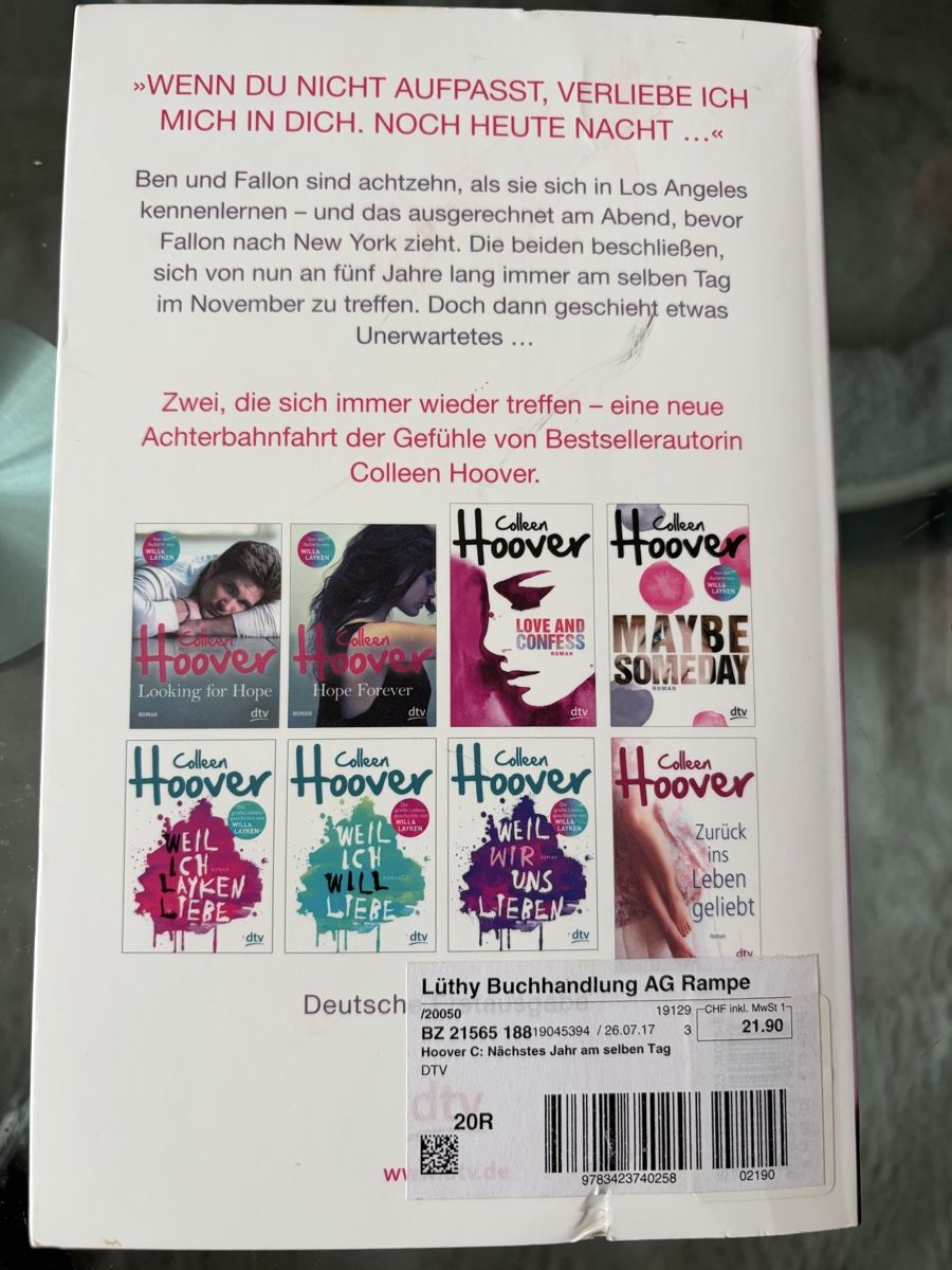 Libri: Nächstes Jahr am selben Tag – Nuovo (secondo la descrizione) da Fehraltorf venduto da NG.Vintage 1