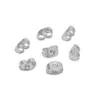 Ohrringverschluss für Ohrstecker - Farbe Edelstah (20 Stk.)