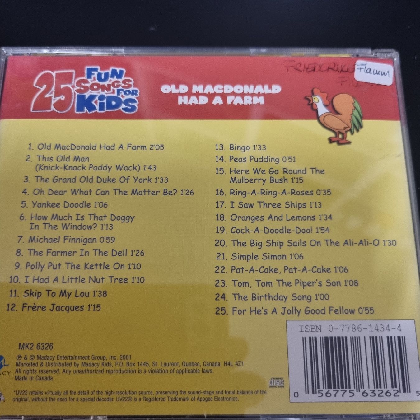 CDs: CD    25 fun songs for kids – Gebraucht aus Subingen von  2