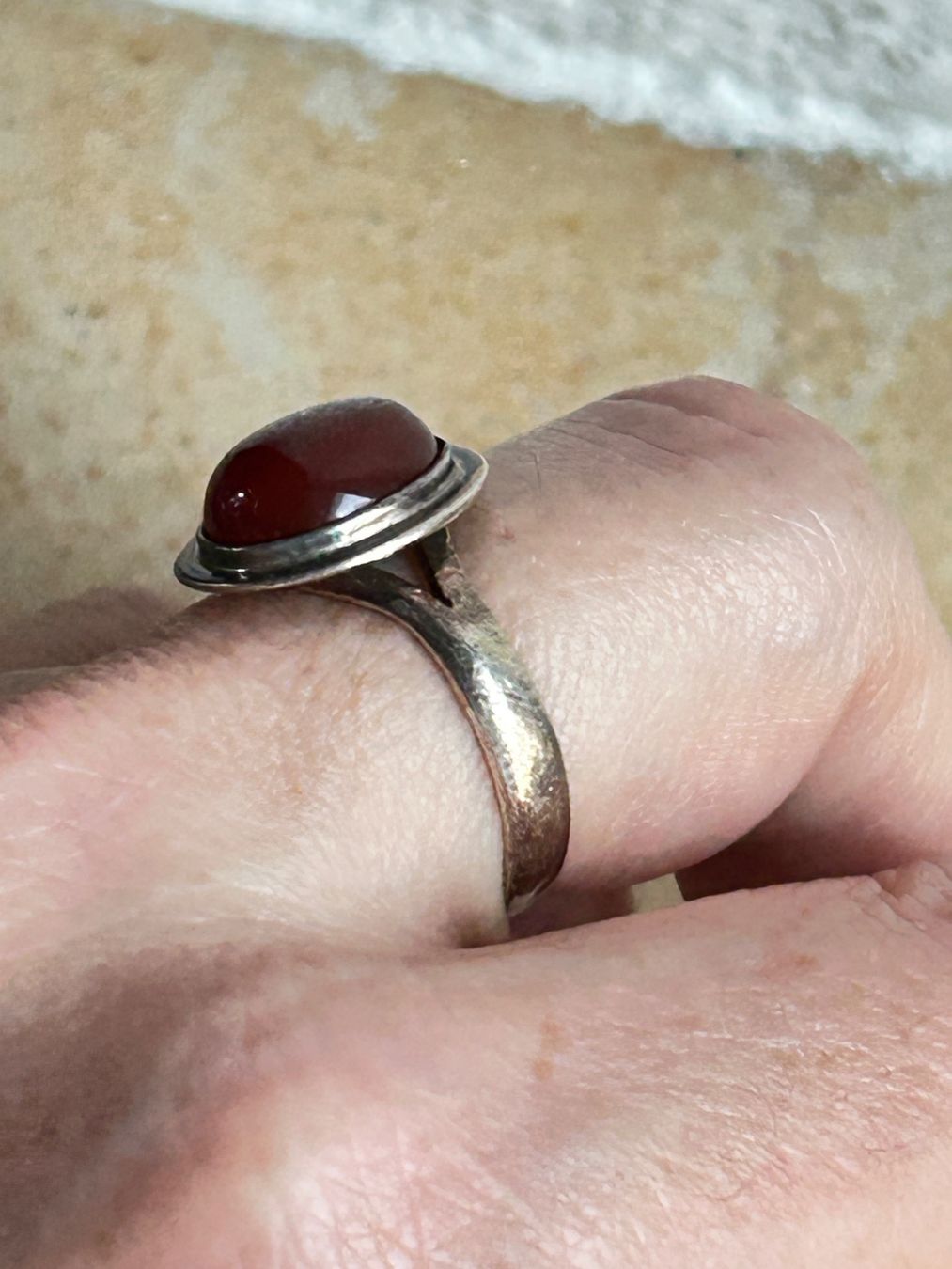 Ringe: Vintage Silberring mit Karneol Edelstein (Grösse 58) – Gebraucht aus Laufen von belleskulptur 2