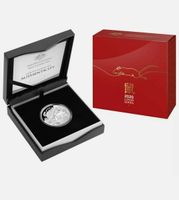 Münze Lunar 3 Ratte 1Unze Silber PP 2020 im Etui Gewölbt
