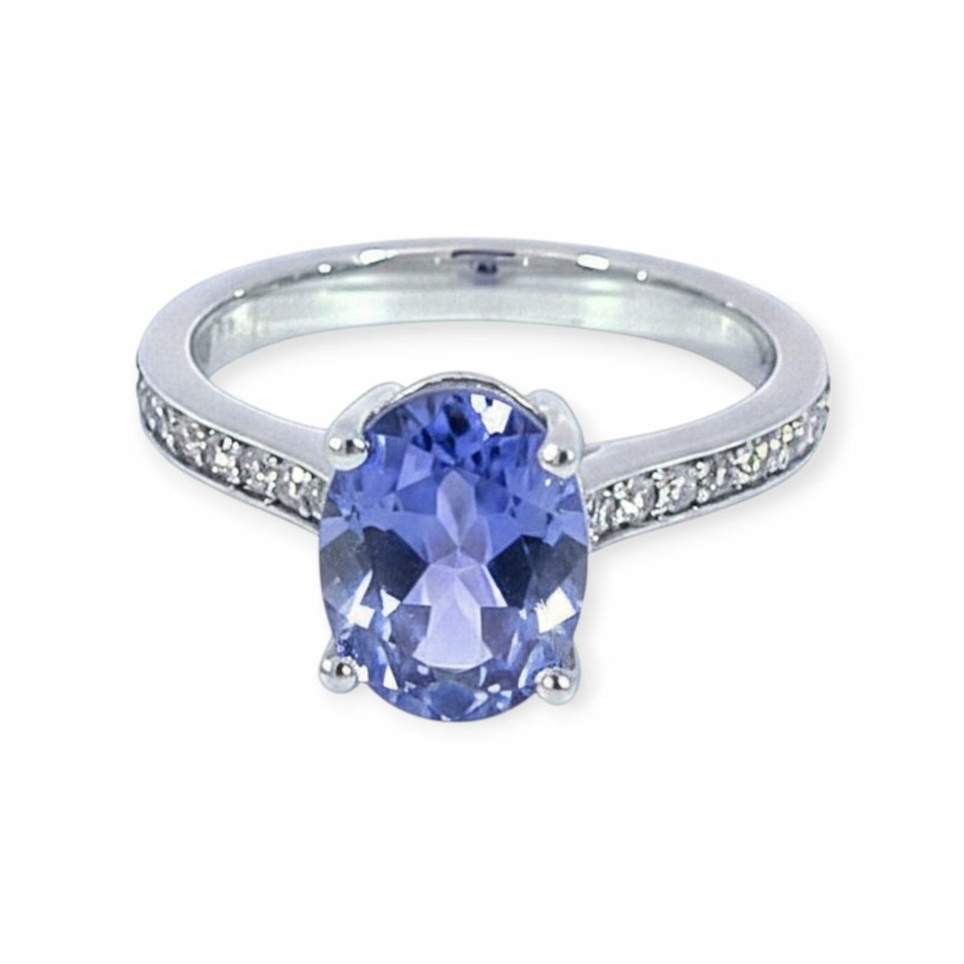 Anelli: Tansanit-Ring 14k Weissgold 3,91ct – Nuovo e nell'imballaggio originale da Illnau venduto da Juwelier_Mahler_GmbH