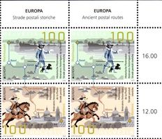 Viererblock EUROPA Historische Postrouten**