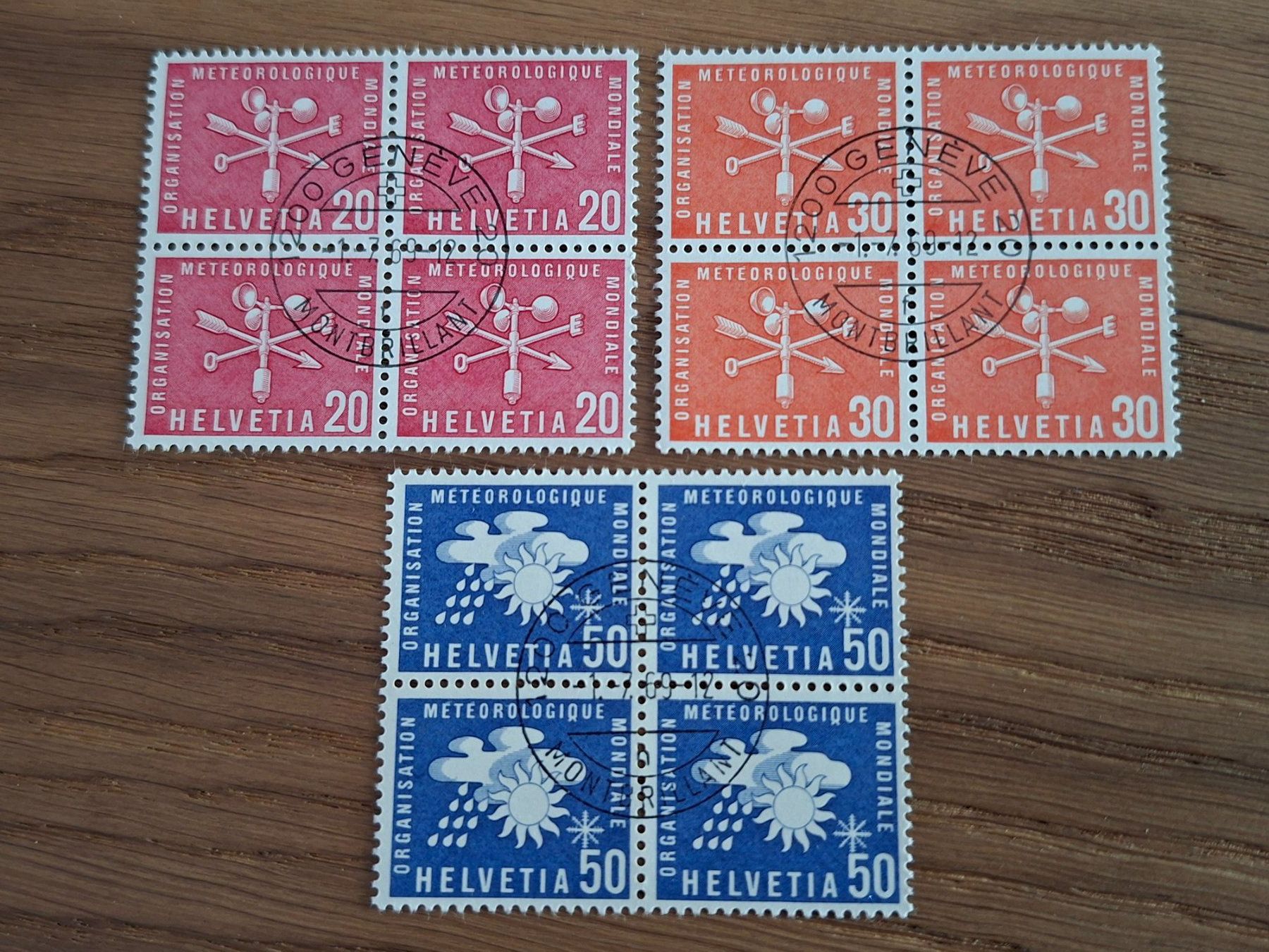 Alle Briefmarken: Dienstmarken: 4er Blocks: OMM – Neu (gemäss Beschreibung) aus Hinterkappelen von 1399