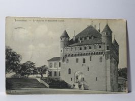 Lausanne , Le Château et monument Davel 1909