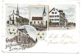 Gruss aus Diepoldsau-Schmitter (SG) Rheintal - Litho um 1900