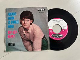 REGINE rare Single Abends wenn es dunkel wird 60's Kult Top