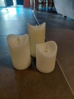 Drei LED Kerzen weiss verschiedene Grossen guter Zustand